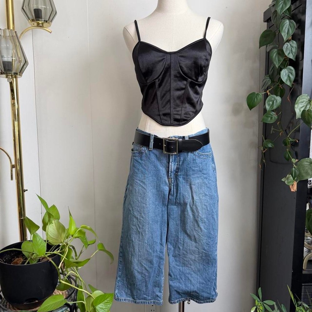 Jeanstar Y2K Light Wash Denim Jorts Skater Jean Shorts Low Rise Blue Size 30
